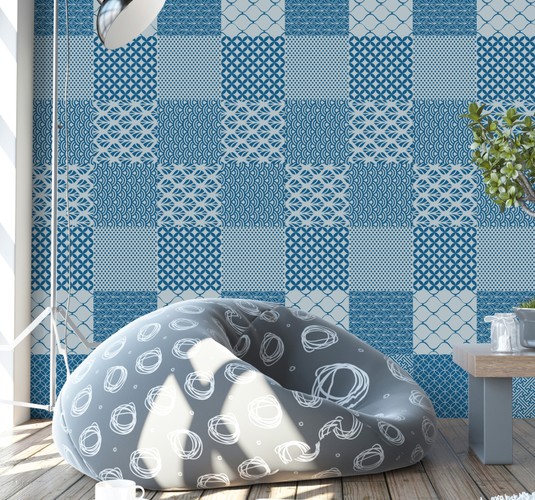 Geometric Pattern Play tile wallpaper - TenStickers