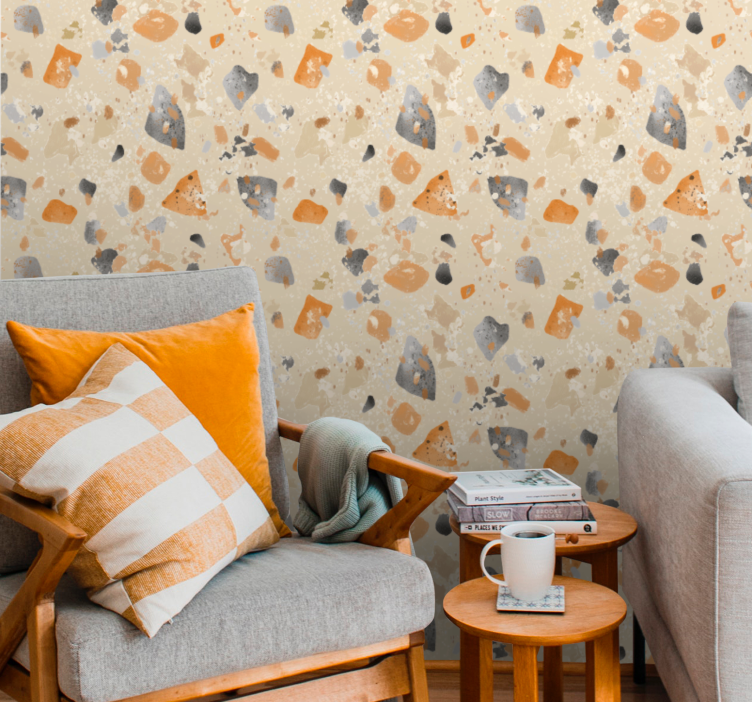 Geometric Stone Patterns texture pattern wallpaper - TenStickers