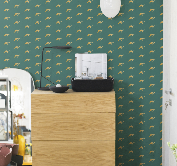 Geometric turtle Animal Wallpaper - TenStickers