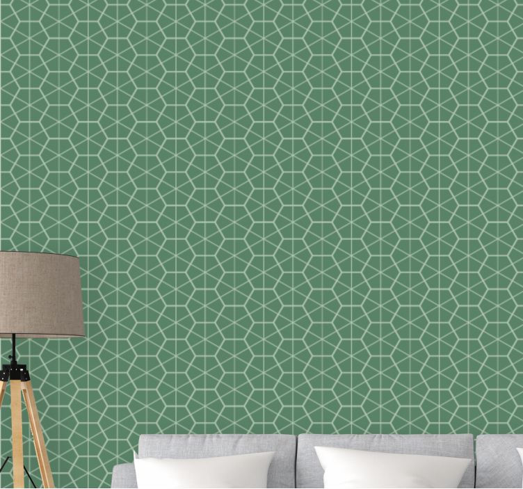 Geometric wallpaper in geometric shape design - TenStickers