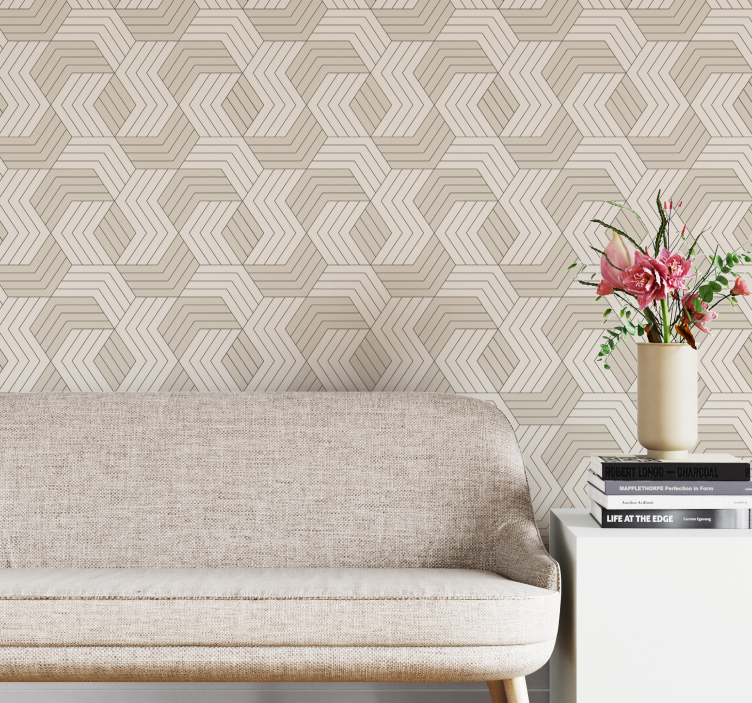 Geometric Flooring geometric wallpaper - TenStickers