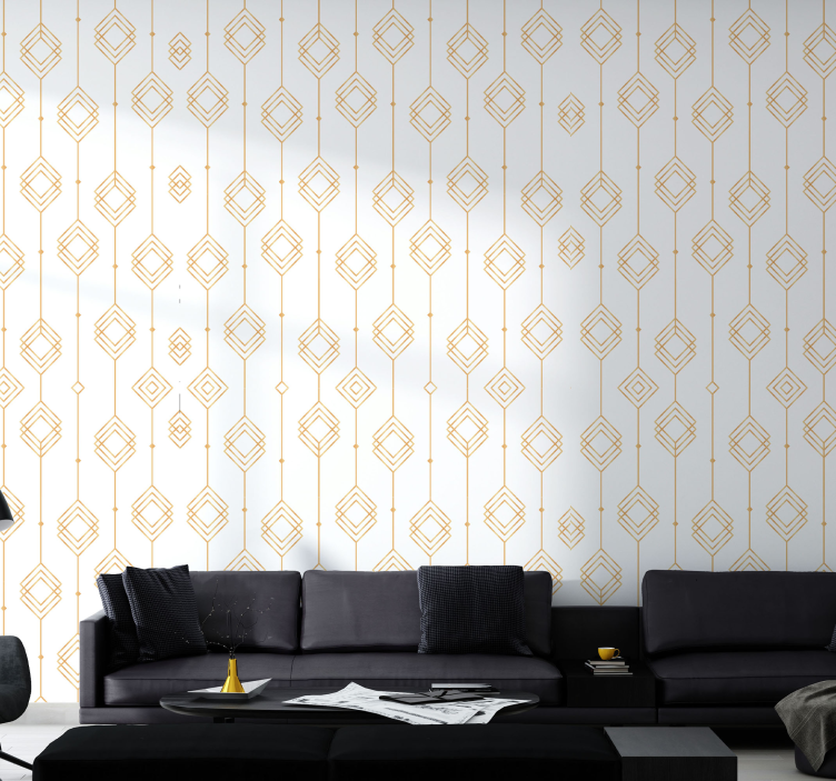 Gold Geometric Geometric shape wallpaper - TenStickers