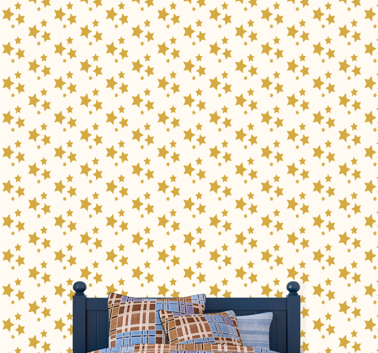 Golden Starry Pattern star wallpaper - TenStickers