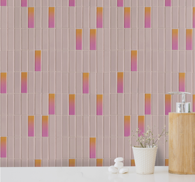 Gradient Geometric Pattern tile wallpaper - TenStickers