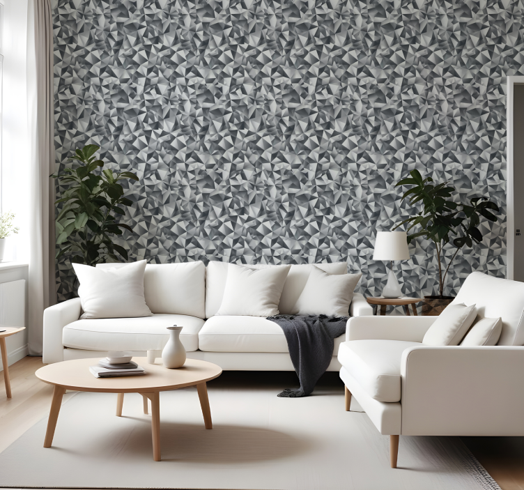 Gray diamonds modern wallpaper - TenStickers