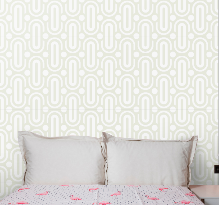 Grey geometric lines Striped Wallpaper - TenStickers