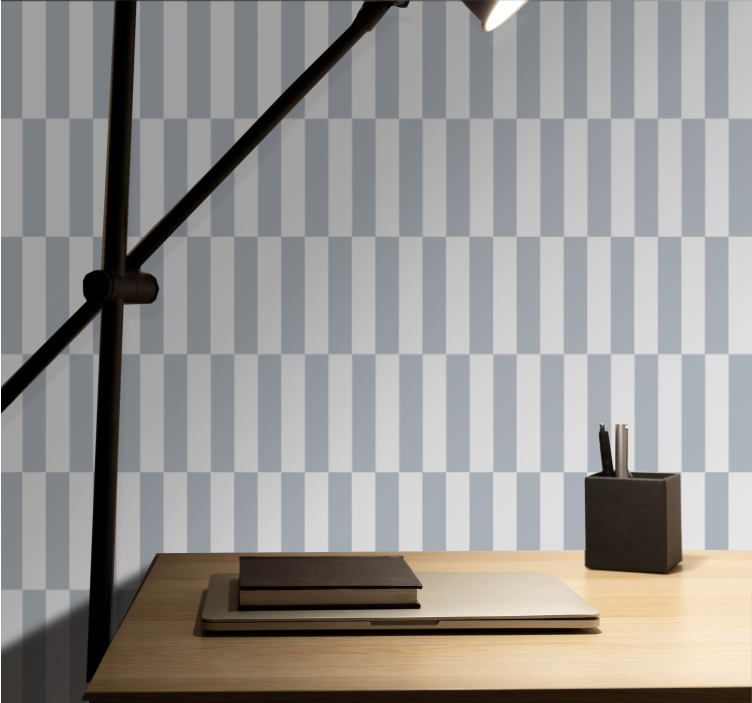 Gray Rectangle Blocks geometric wallpaper - TenStickers