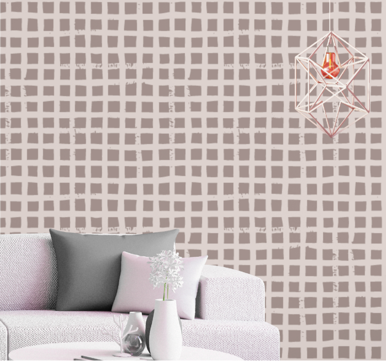 Grid Square Detail texture pattern wallpaper - TenStickers