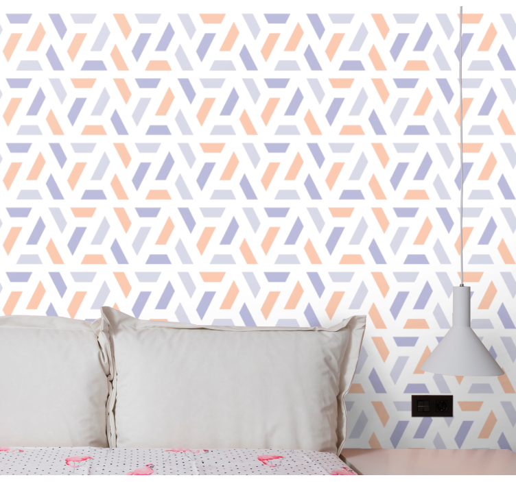 Herringbone Array geometric wallpaper - TenStickers