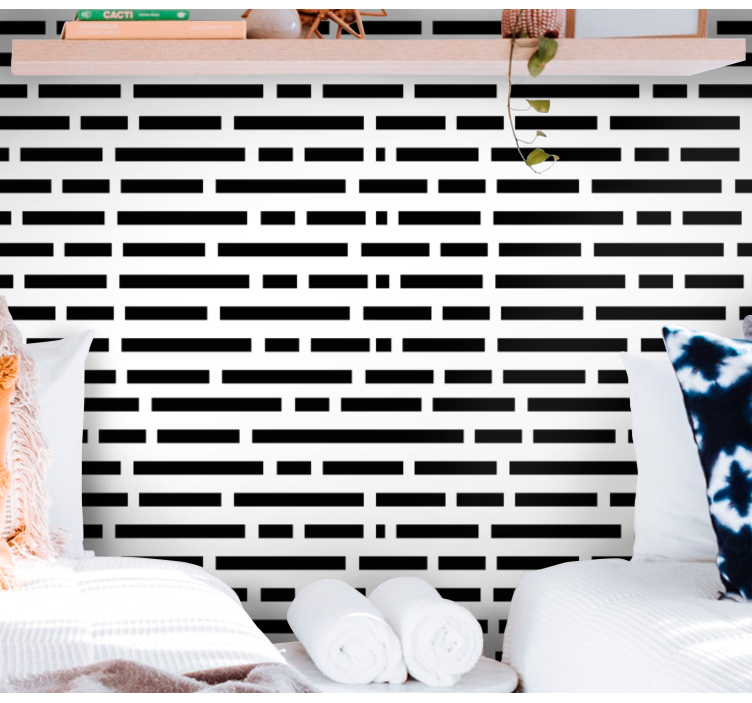 Horizontal Matrix horizontal striped wallpaper - TenStickers