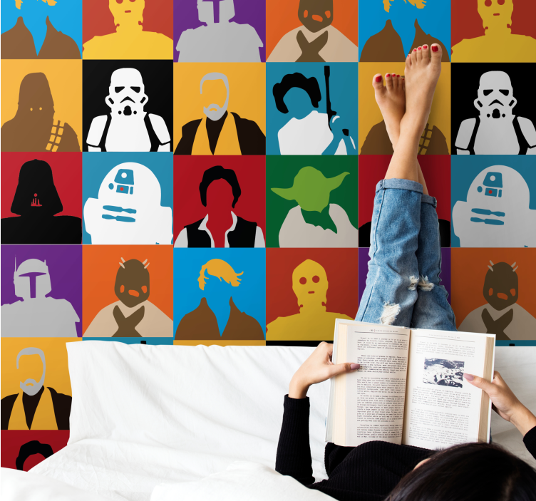 Iconic Silhouettes art wallpaper - TenStickers