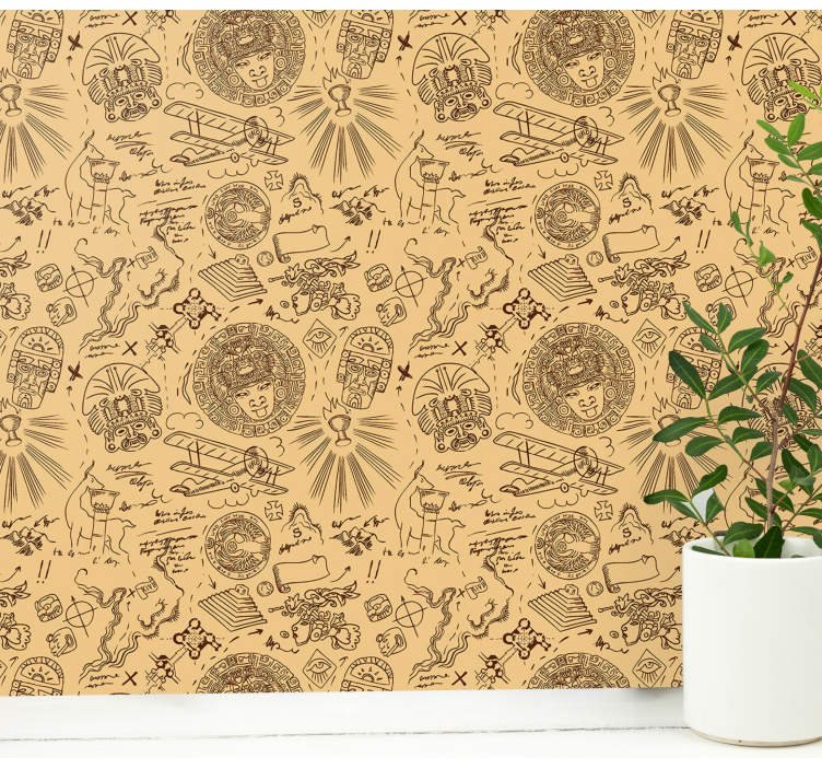 Indiana Jones Ornamental wallpaper - TenStickers