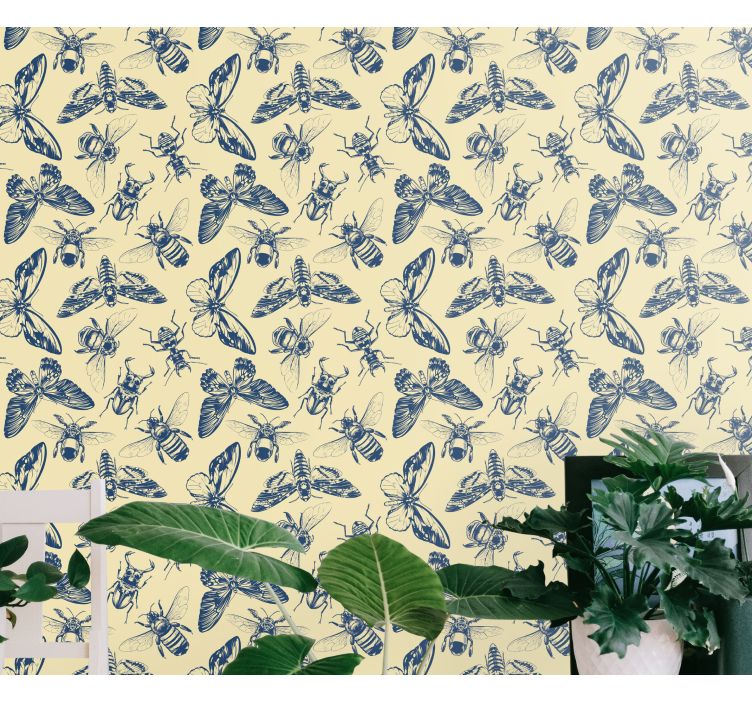 Insect Patterns Collection animal wallpaper - TenStickers