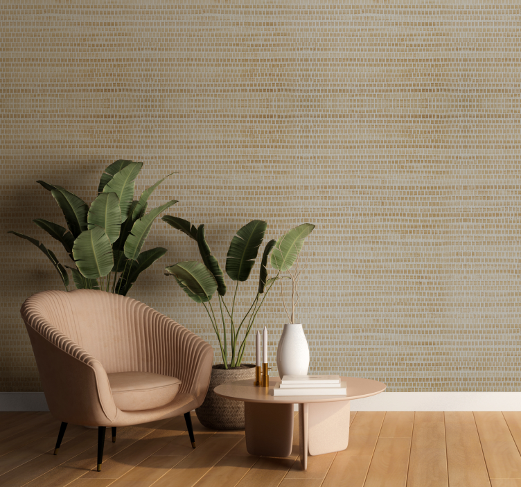 Intertwined straw textured wallpaper - TenStickers