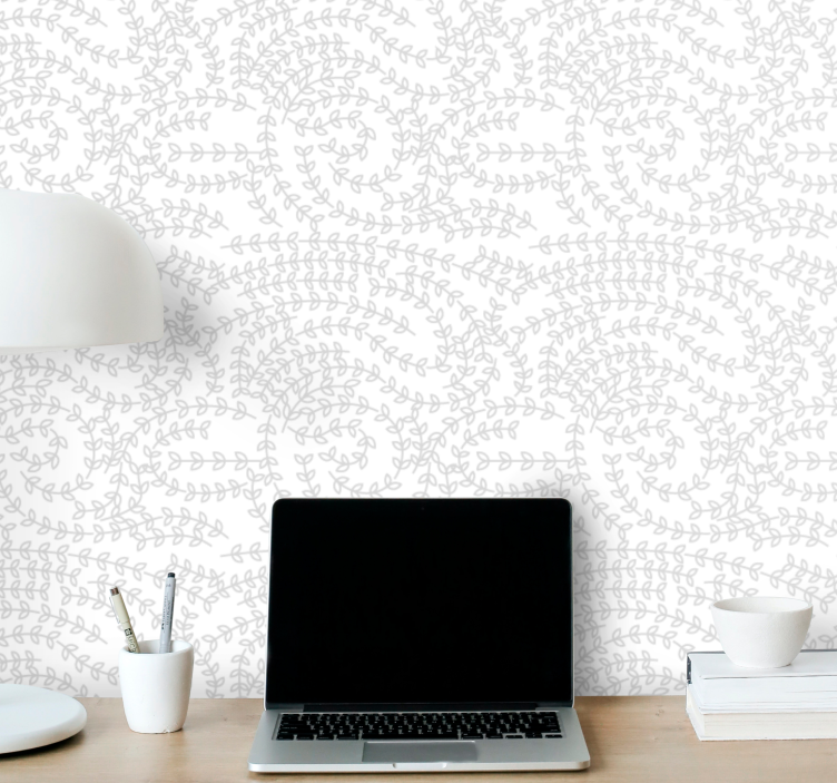 Intricate Line Patterns leaf wallpaper - TenStickers