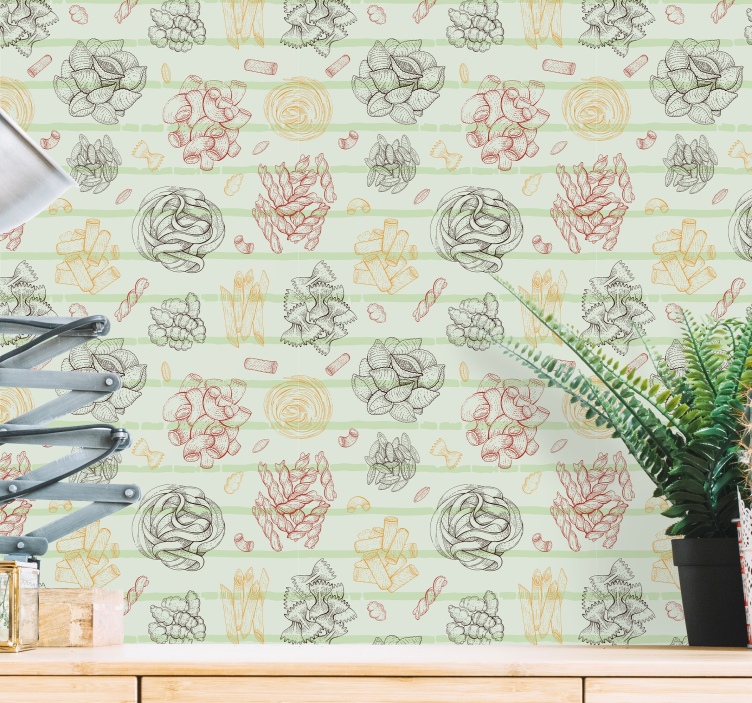 italian pasta kitchen Wallpaper - TenStickers