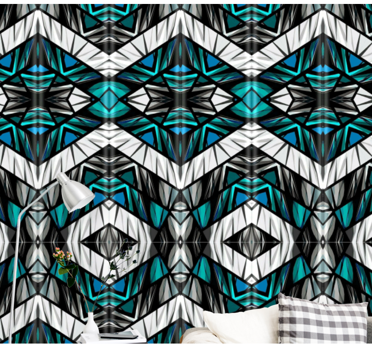 Kaleidoscopic Symmetry geometric wallpaper - TenStickers