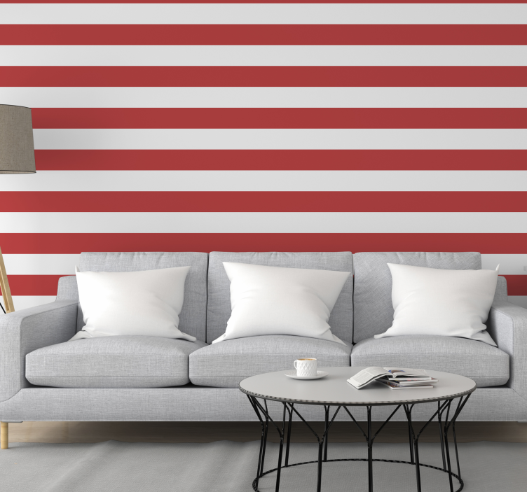 Lateral Lines horizontal striped wallpaper - TenStickers