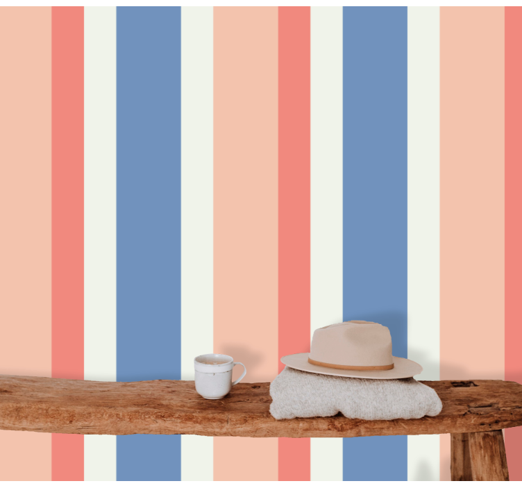 Sleek Stripes striped wallpaper - TenStickers