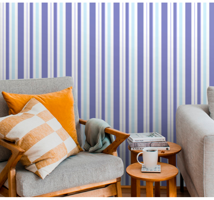 Striped Wall Feature horizontal striped wallpaper - TenStickers