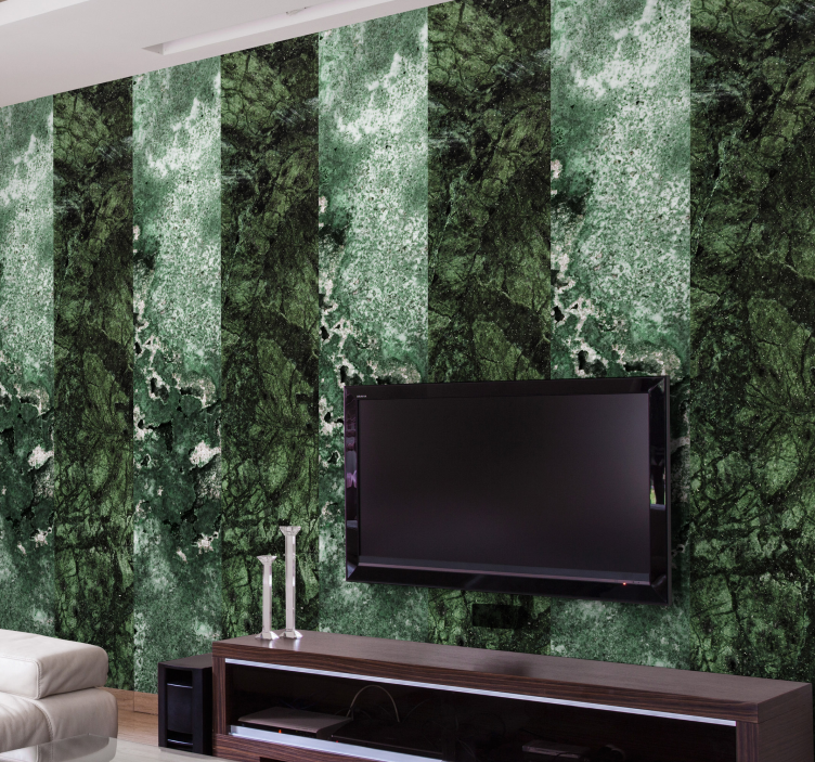 Lush Green Texture marble wallpaper - TenStickers