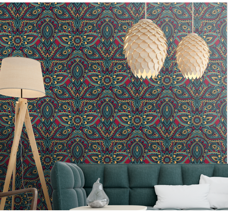 Mandala Fusion ornamental wallpaper - TenStickers