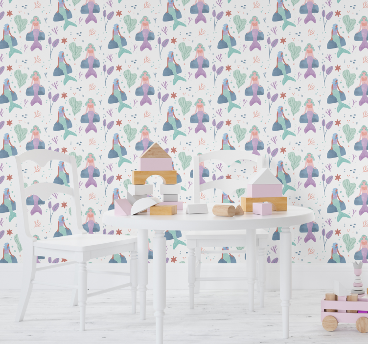 Mermaid Fantasy kids wallpaper - TenStickers