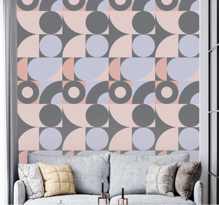Modern subtle pattern geometric wallpaper - TenStickers