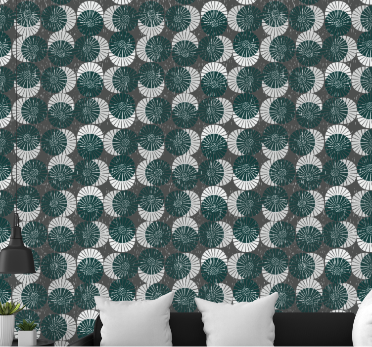 Dark shades pattern polka dots wallpaper - TenStickers