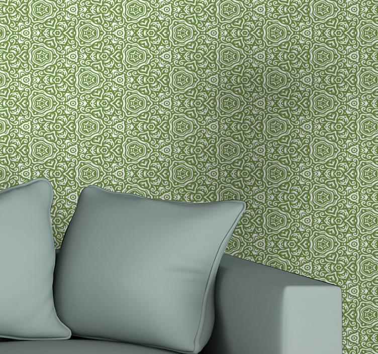 Ornate Geometric Pattern ornamental wallpaper - TenStickers