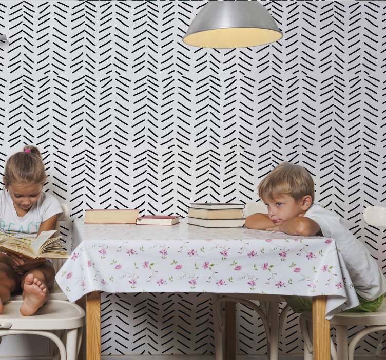 Painted strips vertical wallpaper - TenStickers