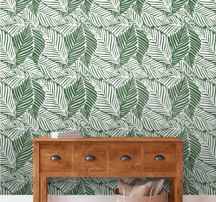Palm Leaf Arrangement nature wallpaper - TenStickers