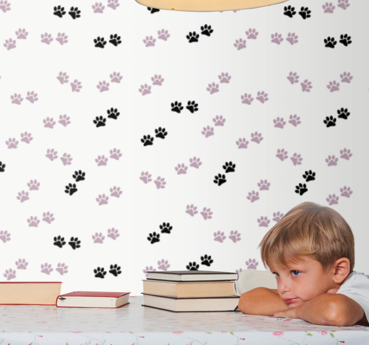 Paw Print Patterns dogs wallpaper - TenStickers