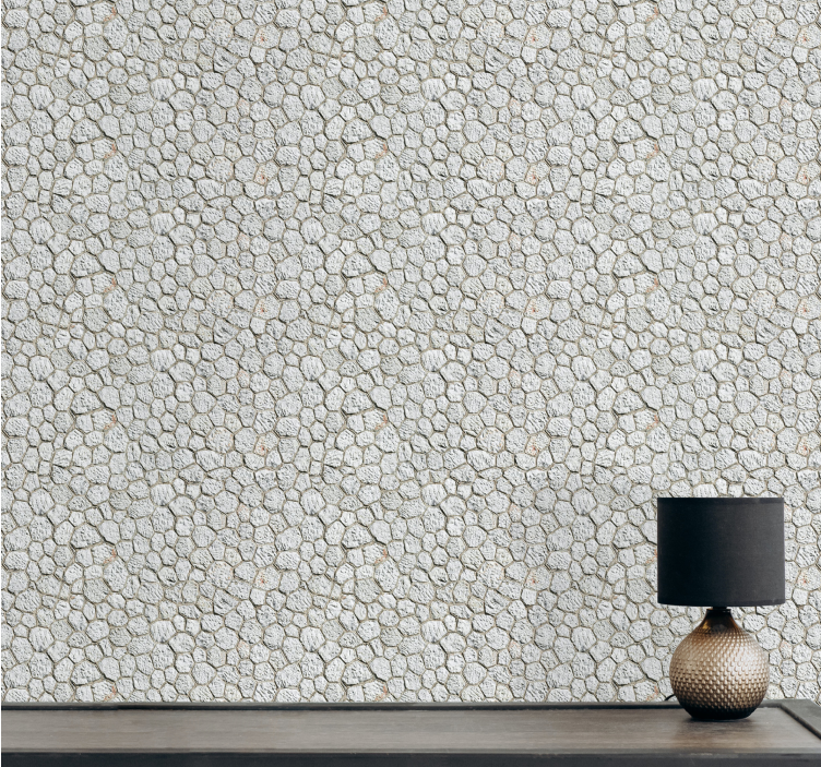 Pebble Mosaic texture pattern wallpaper - TenStickers