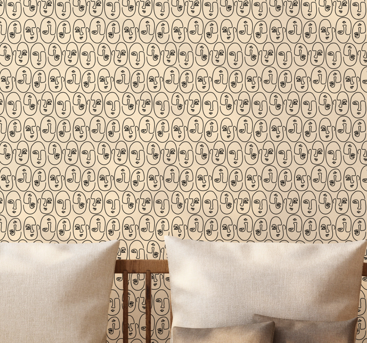 Picasso abstract faces abstract wallpaper - TenStickers