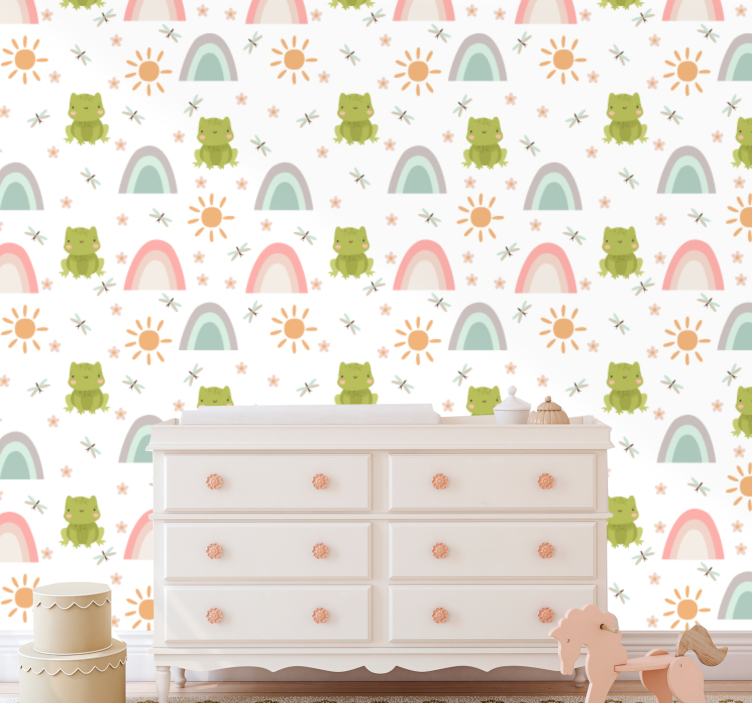 Playful Dragons nursery wallpaper - TenStickers