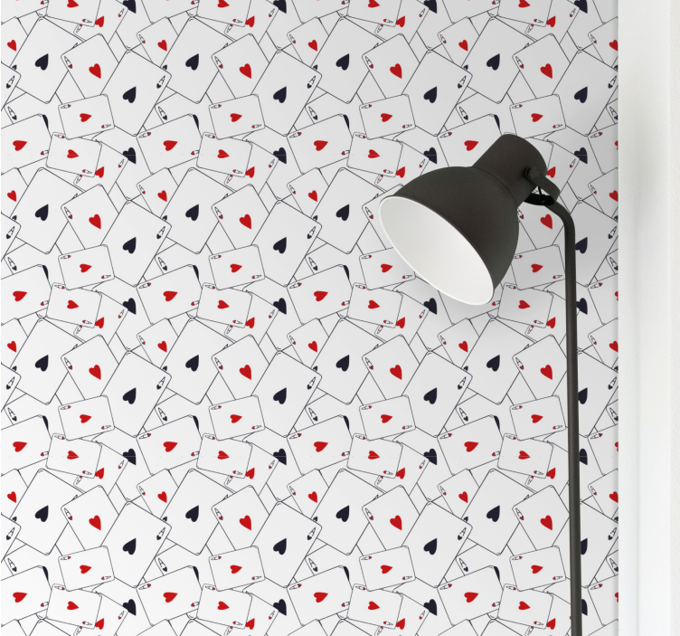 Playing Card Patterns letter wallpaper - TenStickers