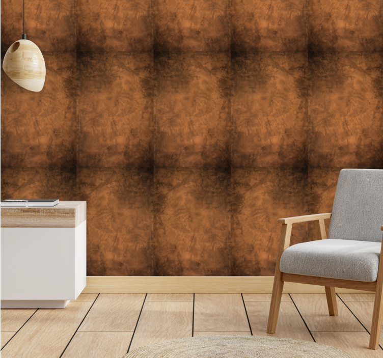 Rustic brown effect wood wallpaper - TenStickers