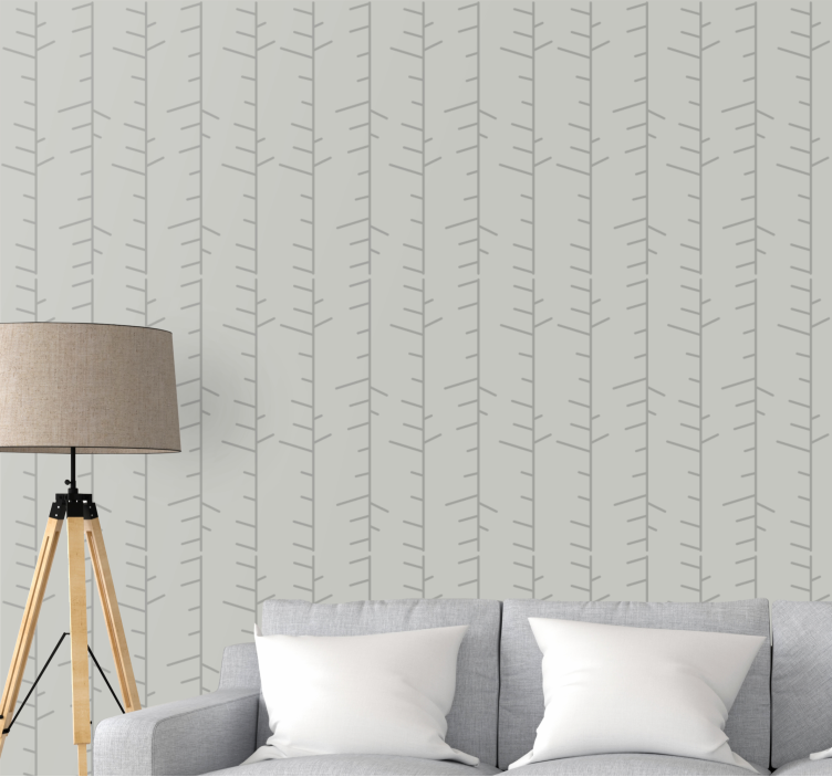 Scandinavian grey vertical Bedroom Wallpaper - TenStickers