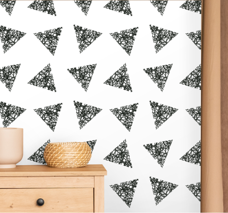 Scribble Triangles triangle wallpaper - TenStickers