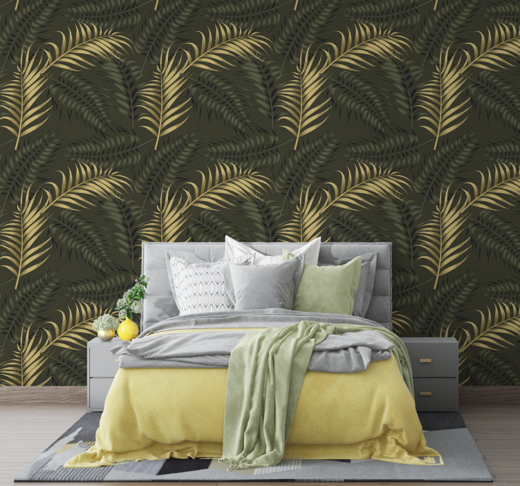 South Beach palm headboard wallpaper - TenStickers