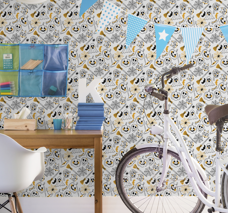 Spooky Icon Collection halloween wallpaper - TenStickers