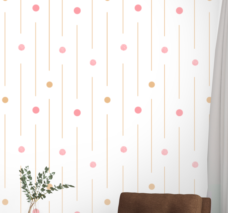 Spots and Lines polka dots wallpaper - TenStickers