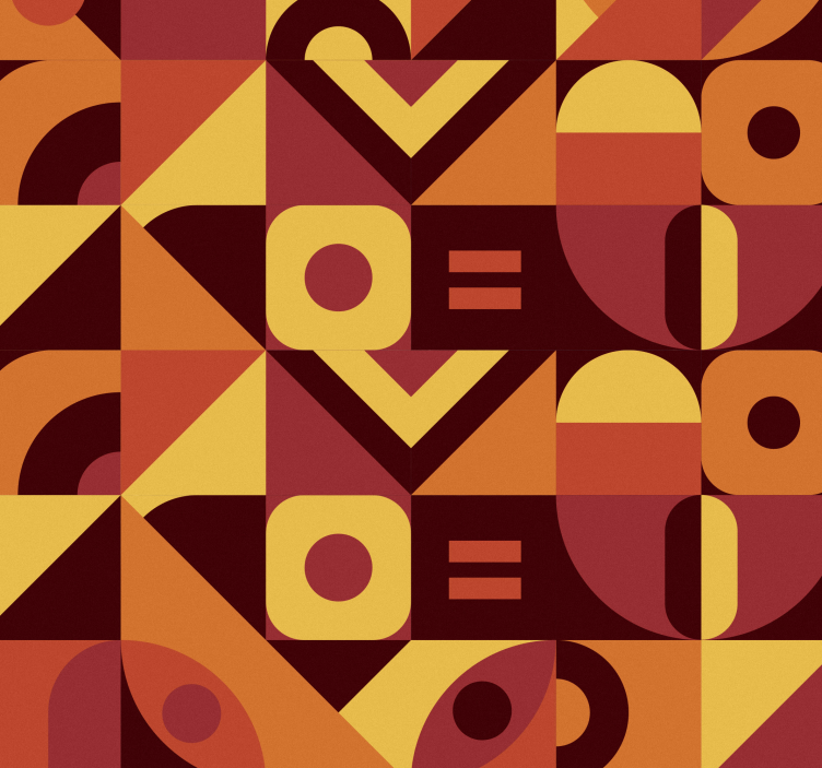 Squares 70's pop vintage wallpaper - TenStickers