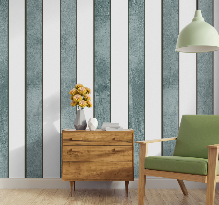 Stylish Face of Concrete Striped Wallpaper - TenStickers