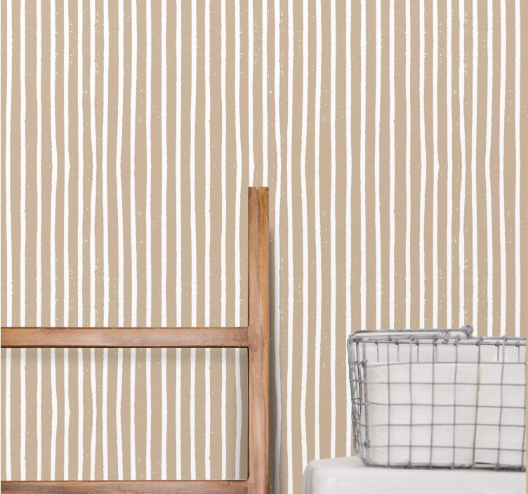 Subtle Stripes horizontal striped wallpaper - TenStickers
