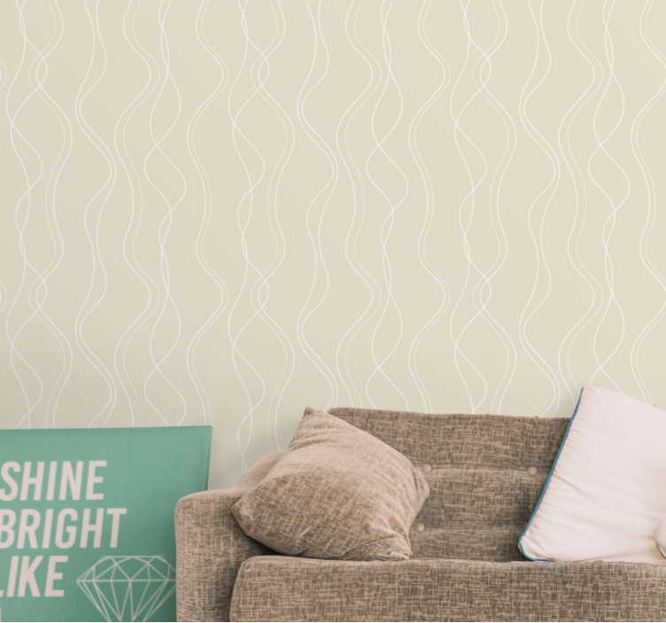Subtle wave pattern vertical line wallpaper - TenStickers