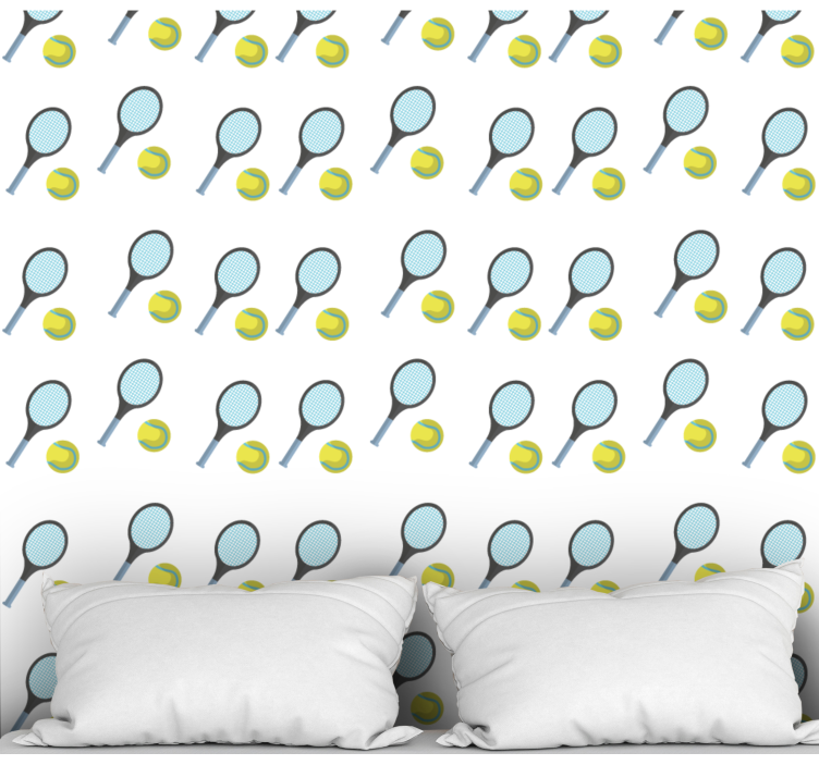 Tennis Rackets and Balls customised wallpaper - TenStickers