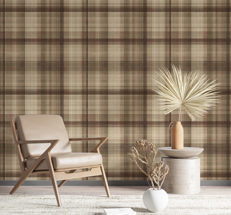 Textile effect square wallpaper - TenStickers