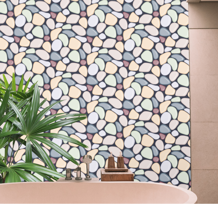 Texture pattern wallpaper pebble design - TenStickers